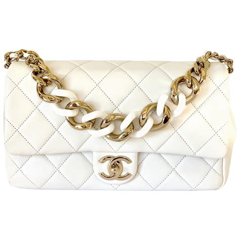 chanel white shoulder bag|Chanel shoulder bag price.